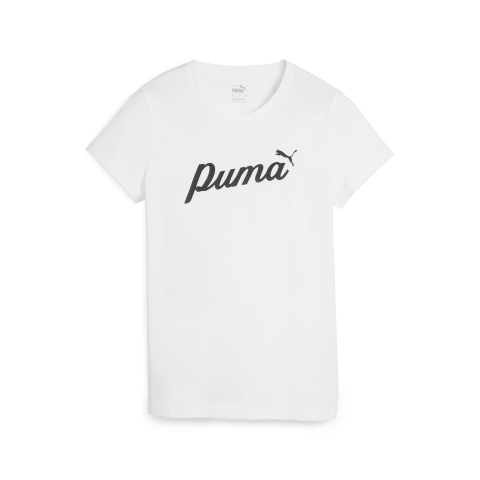 Puma Essentials Blossom Script  Kadın Tişört 67931502 Beyaz