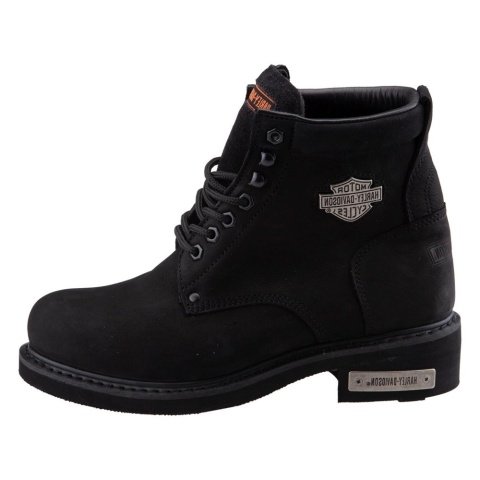 Harley Davidson Gibson Hakiki Nubuk Deri Kadın Bot 025G100109 Siyah