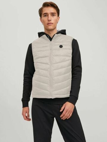 Jack Jones Jjehero Bodywarmer Collar Noos Erkek Krem Yelek-12211790