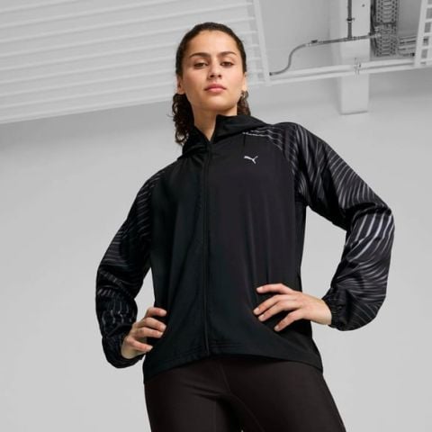Puma RUN FAVORITE AOP Kadın Ceket Siyah - 52403582