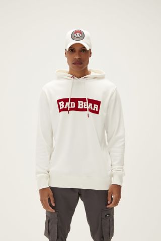 BadBear Erkek Flog Kapüşonlu Sweatshirt-Beyaz 22.02.12.015
