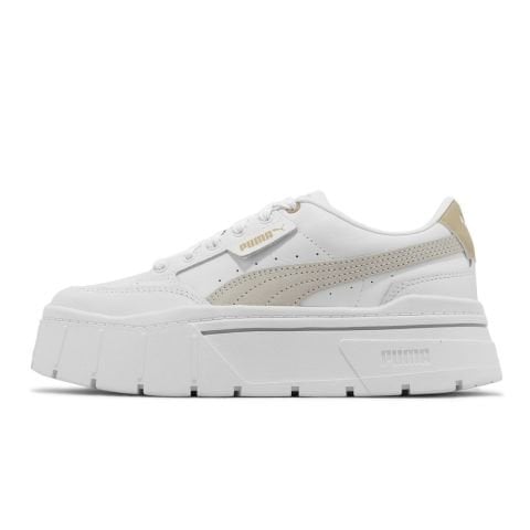 Puma Mayze Stack Kadın Spor Ayakkabı 38436315-Beyaz Gri