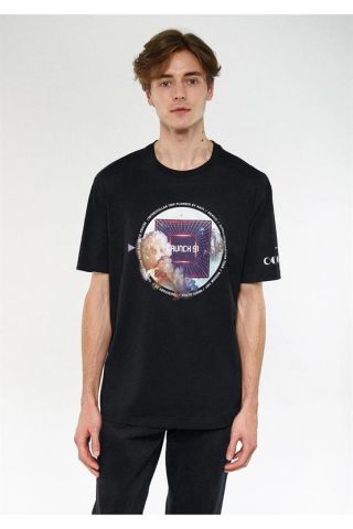Mavi Siyah Erkek Launch 91 Baskılı T-Shirt-M0611094-900