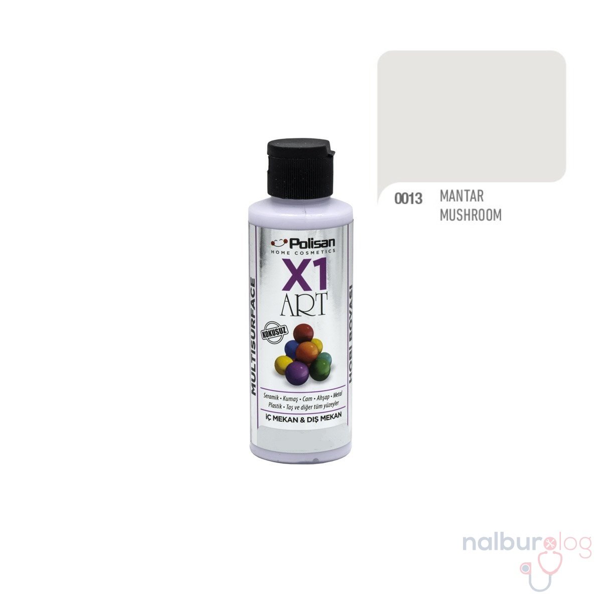 Polisan X1ART Multisurface Hobi Boyası 120ml - 0013 Mantar