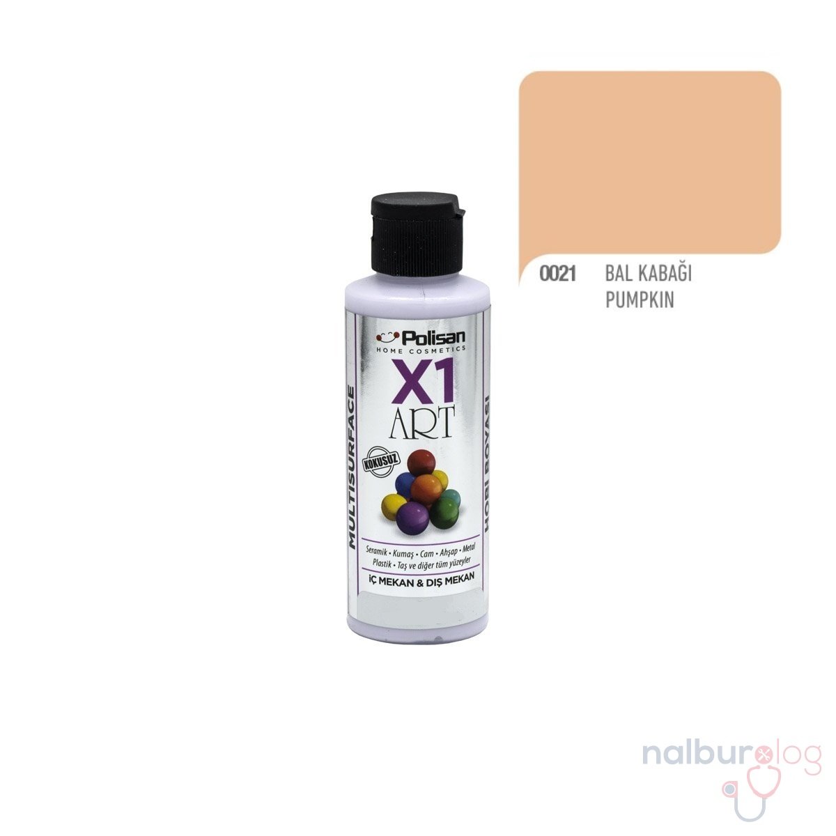 Polisan X1ART Multisurface Hobi Boyası 120ml - 0021 Bal Kabağı