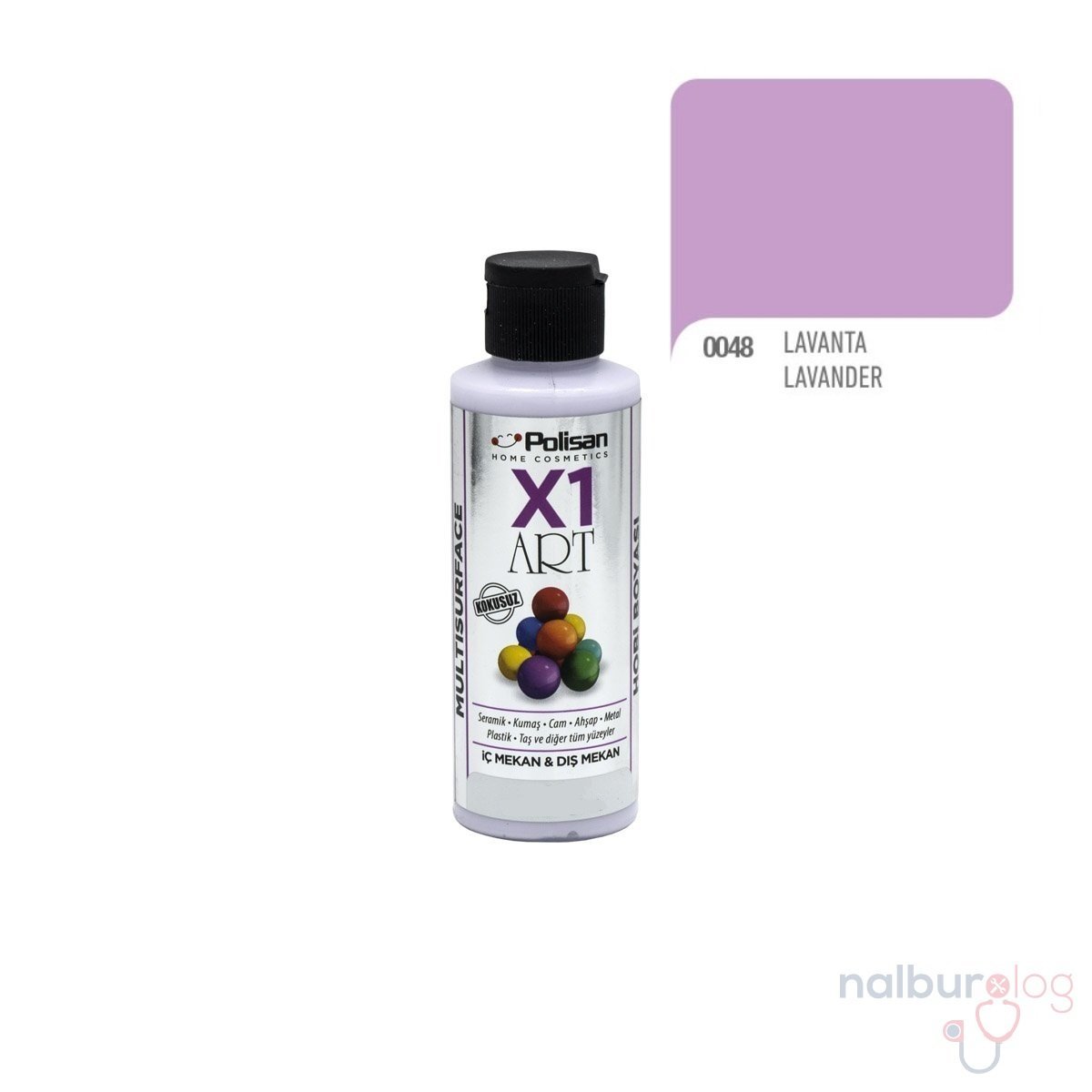 Polisan X1ART Multisurface Hobi Boyası 120ml - 0048 Lavanta
