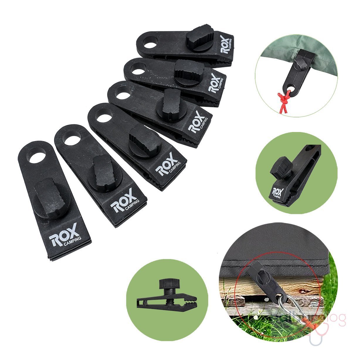 Rox Camping 0113 ABS Tarp Kamp Çadır Tente Branda Klipsi - 6 Adet