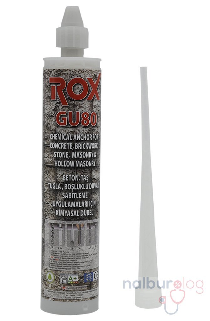 ROX GU80 Epoksi Kimyasal Kartuş 300 ml