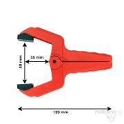 Rox 0148 Yaylı Mandal Tip Kıskaç İşkence 50 mm (2 li)