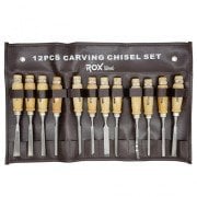 ROX WOOD 12 PARÇA TOKMAK TİP AHŞAP OYMA SETİ