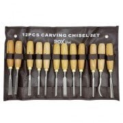ROX WOOD 12 PARÇA EL TİPİ AHŞAP OYMA SETİ