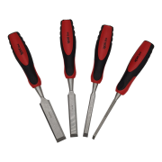 ROX Wood Düz Iskarpela Seti 4 Parça Neopren Çantalı