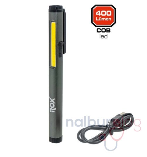 Rox 0231 Alüminyum Kalem Tip Mıknatıslı Şarjlı Fener 400 Lümen