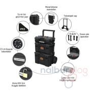 Keter 17212618 Pro Gear ROC 3 Katlı Tekerlekli Takım Çantası