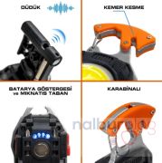 Rox 0230 Outdoor Çok Fonksiyonlu Anahtarlık Şarjlı Led Fener 500 Lümen