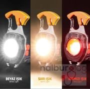 Rox 0230 Outdoor Çok Fonksiyonlu Anahtarlık Şarjlı Led Fener 500 Lümen