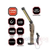Rox 0224 Mini Şarjlı Katlanır Çok Amaçlı Çalışma Feneri 1000 lümen