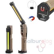 Rox 0224 Mini Şarjlı Katlanır Çok Amaçlı Çalışma Feneri 1000 lümen