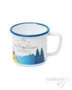 NURGAZ Campout Emaye Kupa Bardak (Beyaz-Kamp)