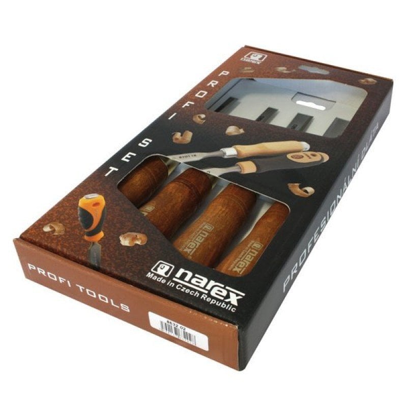 NAREX 863201 PREMİUM MARANGOZ TİP ISKARPELA SETİ 4 PARÇA