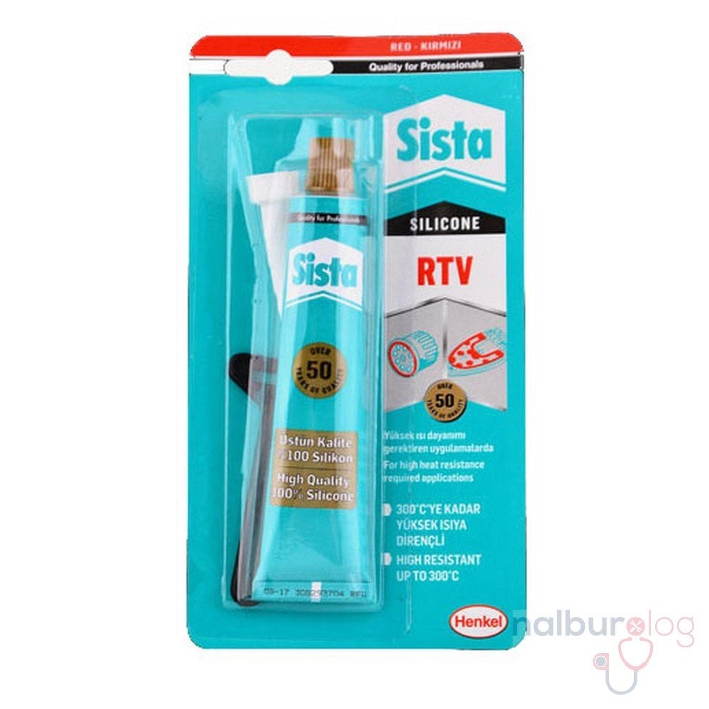 SİSTA Rtv Silikon Kırmızı Tüp 50 Gr