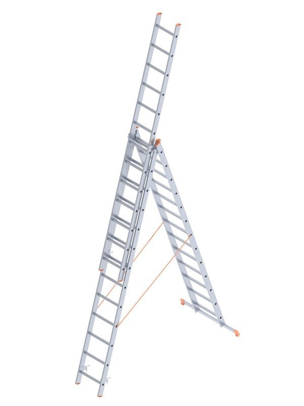 SARAYLI 3x13 A Tipi Endüstriyel Merdiven (355x3=1065 CM)