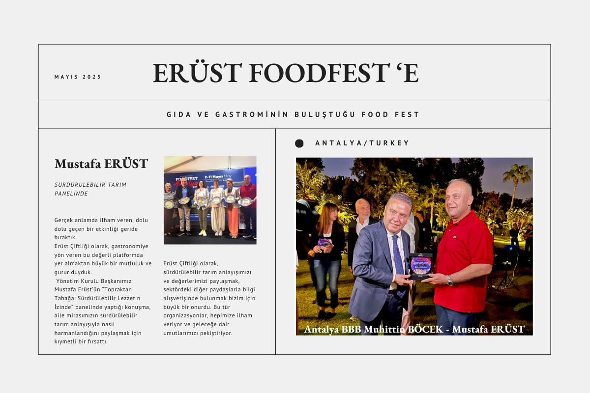 MUSTAFA ERÜST, FOODFEST'TE SÜRDÜRÜLEBİLİR TARIM İÇİN YAPTIKLARIMIZI ANLATTI