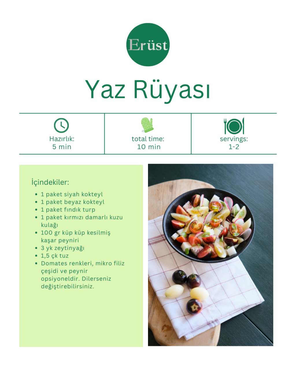 YAZ RÜYASI DOMATES SALATASI