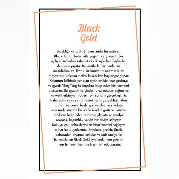 Giardino Fiorito Parfüm Kolonya - Black Gold 100ML