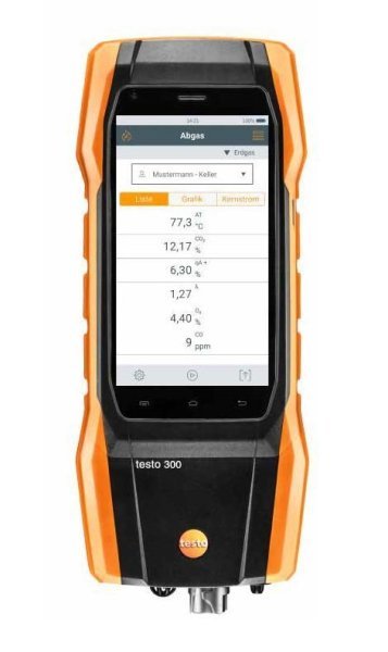 testo 300 (O2, 15000ppm CO) (NO eklenebilir) Baca gazı ölçüm, analiz cihazı