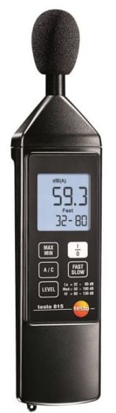 testo 815 gürültü, ses ölçer, desibel metre