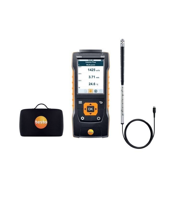 testo 440 16mm Pervane Hava Hızı, Debi Ölçüm Seti, anemometre