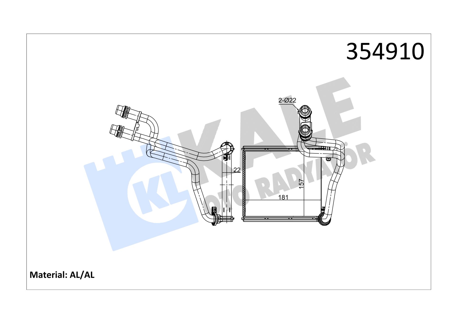 KALORİFER RADYATÖR GOLF VI 10-14 JETTA IV 11>BORULU | 5C0819031