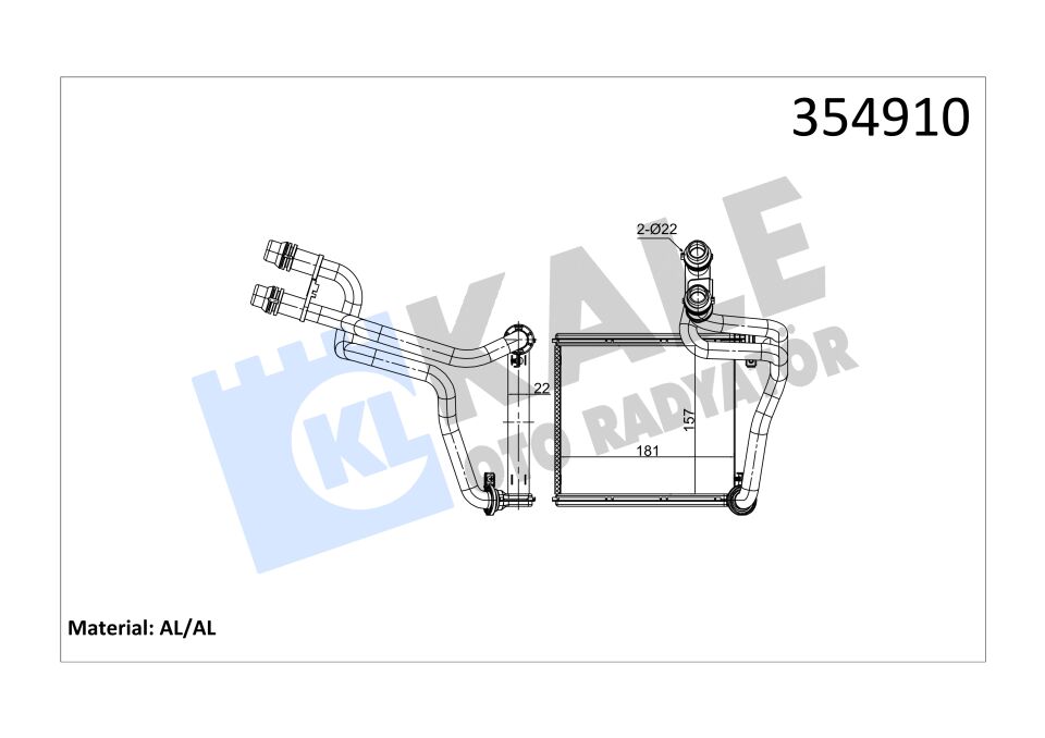 KALORİFER RADYATÖR GOLF VI 10-14 JETTA IV 11>BORULU | 5C0819031