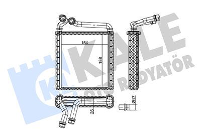 KALORIFER RADYATÖRÜ BRAZING GOLF PASSAT CC SUPERB YETI TIGUAN SCIROCCO 155X198X26 OTO / MEK ŞANZIMAN