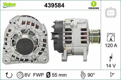 ALTERNATÖR 12V 125A DACIA DUSTER LOGAN LODGY FLUENCE SYMBOL 1.5DCİ 10> 231002949R - 8200385098 - 8200537415 - 8201040655