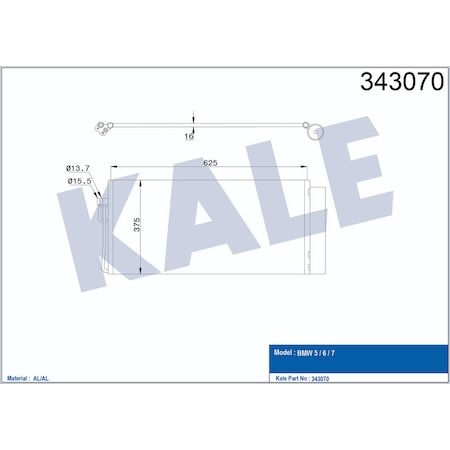 KLİMA RADYATÖRU  BMW 5 / 6 / 7 520 D / 525 D / 530 D / 535 D / 635 D / 730D / 740 D / 745 D 03 10 | 64508381362 - 6450912827