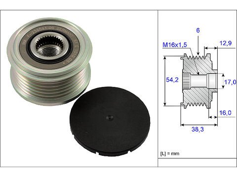 ALTERNATÖR KASNAĞI PEUEGOT / CITROEN 1.4 HDI - 1.6 HDI - 2.0 HDI TÜM ARAÇLAR 77363468