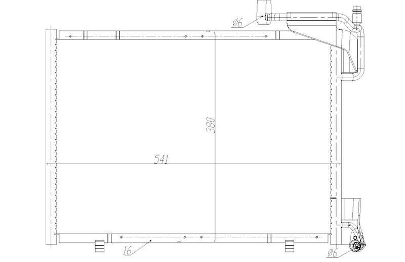 KLİMA RADYATÖRÜ FORD FİESTA 13> BMAX 12> COURIER 14> 1.0 ECOBOST 541 X 380 X 16 - 353870 | C1B119710DB