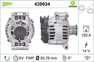 ALTERNATÖR PEUGEOT 308 II - 3008 - 508 II - 5008 CITROEN C4 PICASSO II 1.6 THP - 9678731280