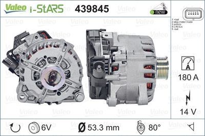 ALTERNATÖR 12V 180A BERLINGO C4 C5 CACTUS P.208 3008 PARTNER TEPEE 1.6HDI 11>START STOP 5705NS - 5705PA - 9674646480 - 9675753