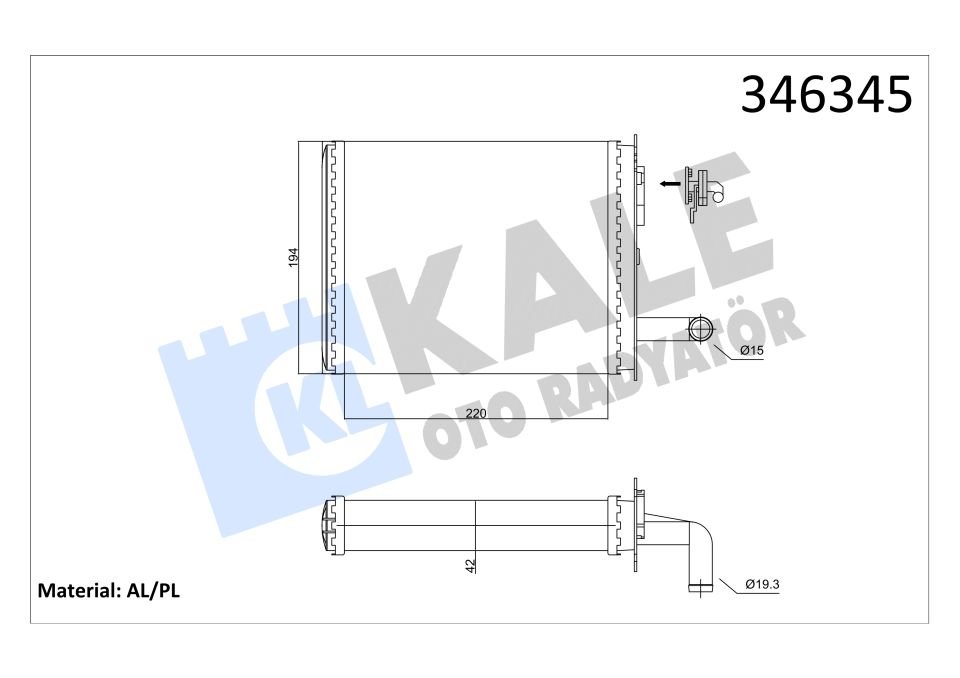 KALORİFER RADYATÖRÜ ALBEA PALIO STRADA BMC PRO MUSLUKLU | 7078698