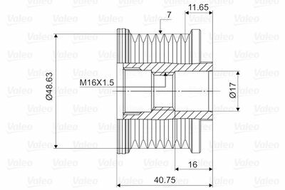 ALTERNATÖR RULMAN KASNAĞI RENAULT MEGANE LAGUNA TRAFİC 1.9/2.0 NİSSAN QASHQAI 7 KANAL