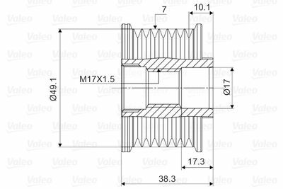 ALTERNATÖR KASNAĞI RENAULT LAGUNA, MASTER III, MEGANE III, 7 KANAL - 535015310 - 23151JG71B