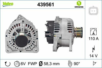 ALTERNATÖR 12V 110A LOGAN SANDERO 1.5DCİ CLIO II KANGOO 1.5DCİ