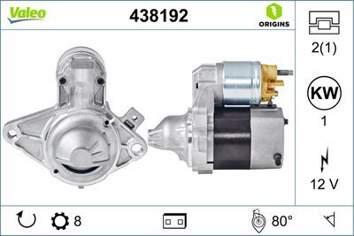 MARŞ MOTORU 12V 8 DİŞ 1,0KW CITROEN C1 PEUGEOT P107 EURO4 EURO 5 | 5802AL 5802EY
