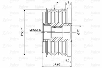 ALTERNATÖR GERGİ RULMAN TRANSİT 11-17 V347 BOXER III JUMPER III 7KANAL