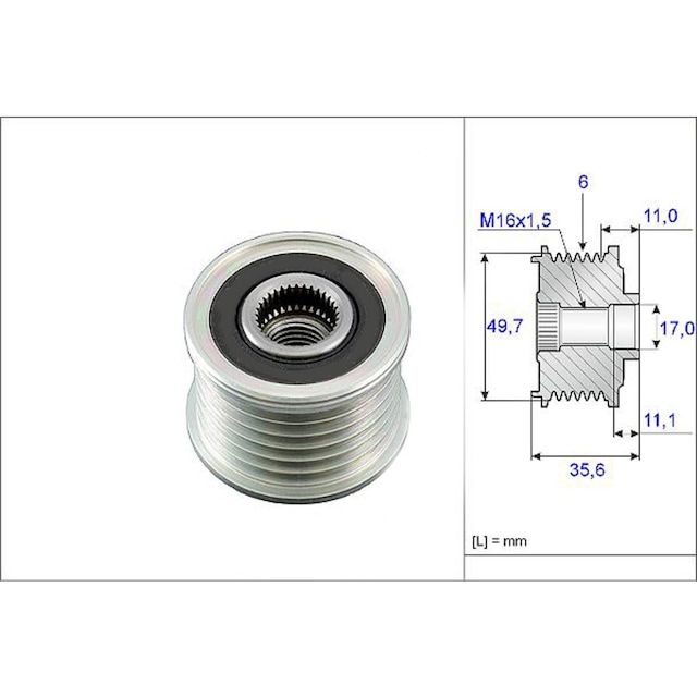 ALTERNATÖR KASNAK MERCEDES W203 03-07 CL203 08-11 W204 07-09 W211 02-08 W220 02-05