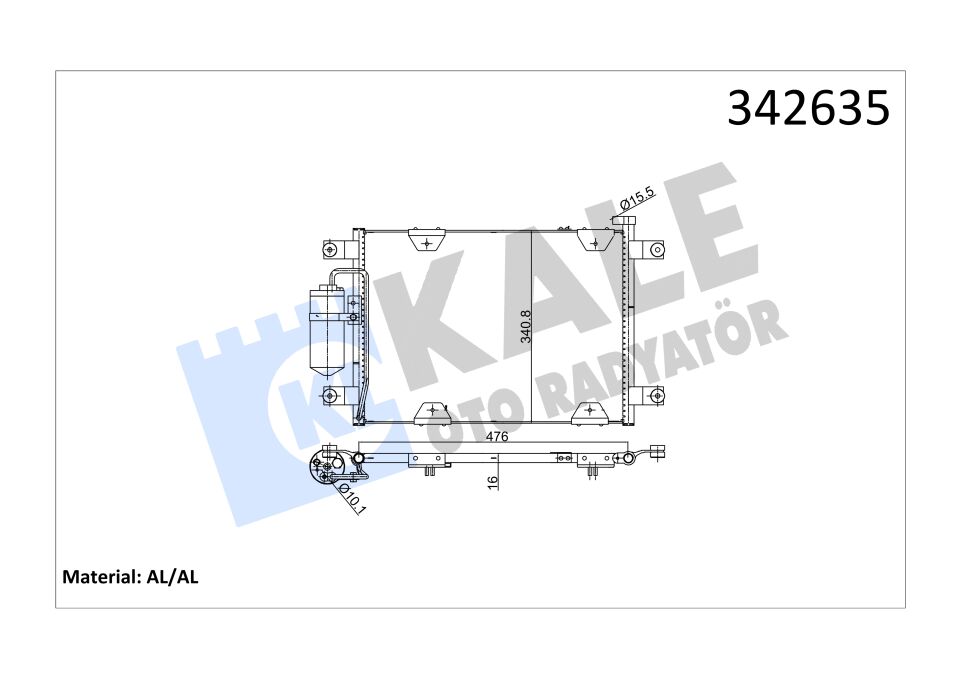 KLİMA RADYATÖRÜ SUZUKİ GRAND VITARA 1998-2003 | 9531065D10 / 9531065D11 / 9531065D12 / 9531065D30