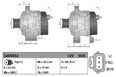 ALTERNATÖR FORD FOCUS 1.8D TDCI
